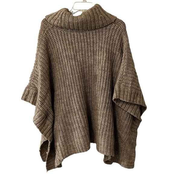 Anthropologie MOTH Westwind Turtleneck Poncho Sweater Wool Alpaca Blend Boho - Picture 7 of 15